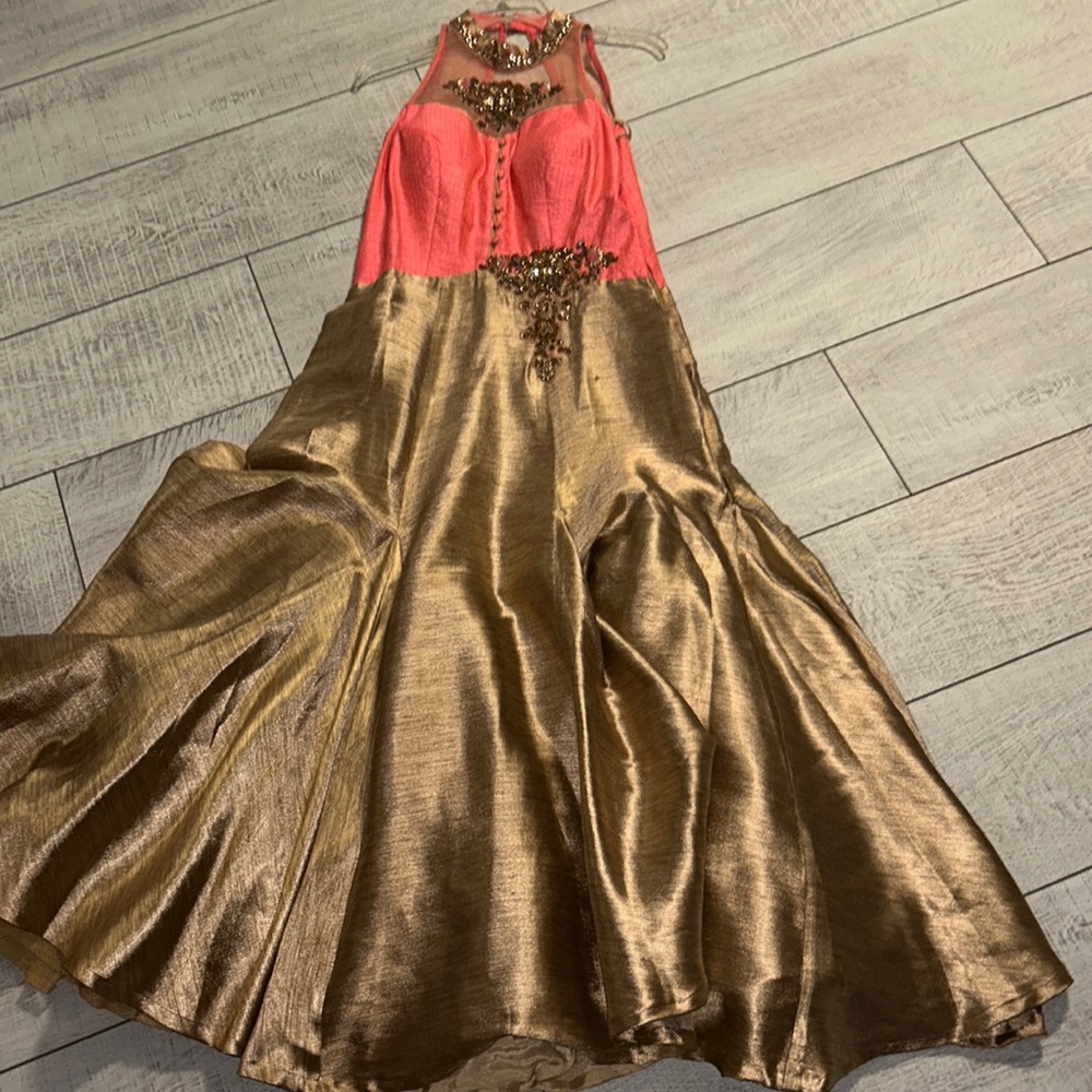 indian fishtail gown